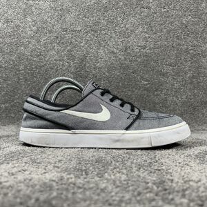 Nike Stefan Janoski SB Zoom 615957-015 Mens Sz 9.5 Gray Canvas Skate Shoes Used